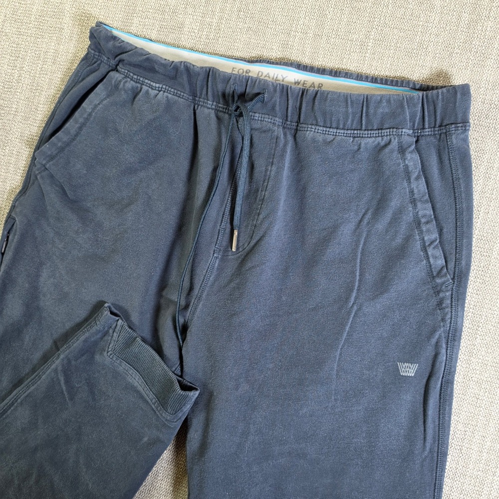 Mack Weldon‎ Ace Sweatpants Mens L Tall Navy Blue 34/29 Stretch Joggers